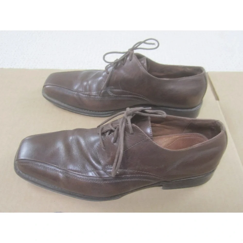 Johnston Murphy Shoes Mens 10.5W Brown Harding Panel Oxford Bicycle Toe Lace‎ Up